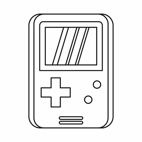 Icône de jeu de poche, style contour — Image vectorielle