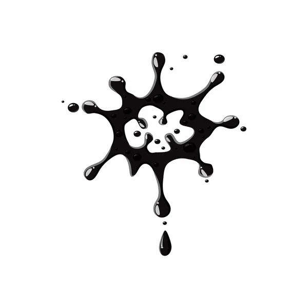 Ölfleck isoliert auf weißem Hintergrund — Stockvektor