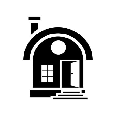 Küçük kentsel ev simgesini, basit tarzı