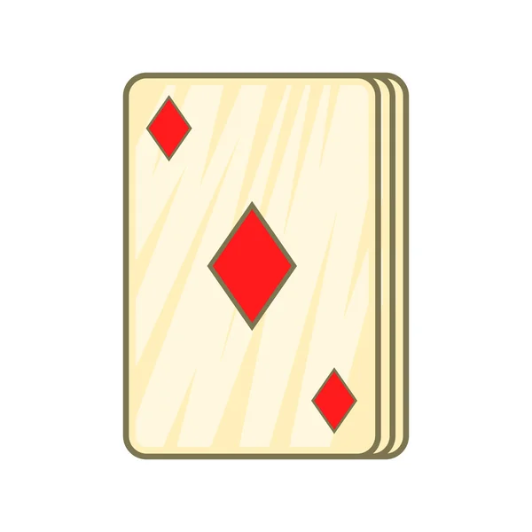 Playing card diamonds icon, cartoon style — Stock Vector