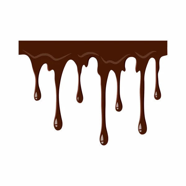 Chocolade pictogram stroomt — Stockvector