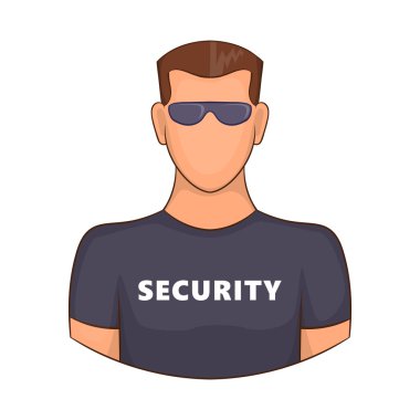 Güvenlik görevlisi erkek simgesi, karikatür tarzı