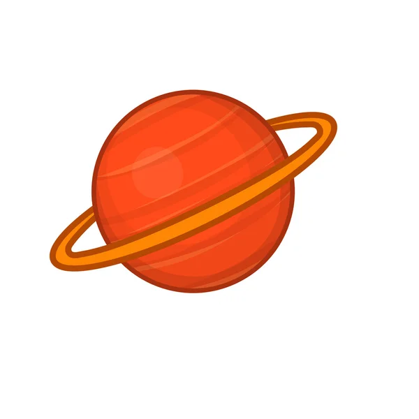 Saturn icon, cartoon style — Stock Vector