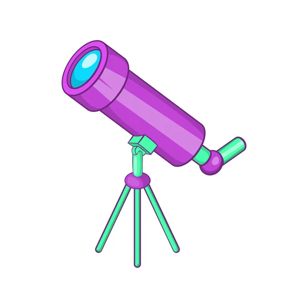 Icône télescope, style dessin animé — Image vectorielle