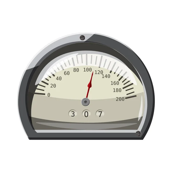 Small speedometer icon, cartoon style — Stock Vector