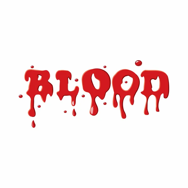 Ícone de sangue palavra — Vetor de Stock