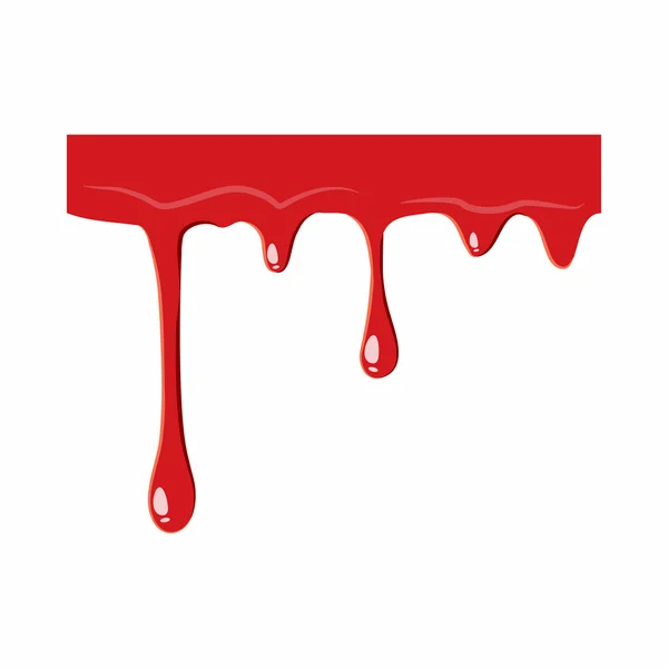 Gota de sangre que fluye icono — Vector de stock