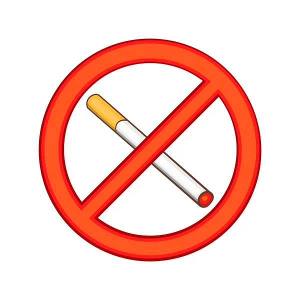 Fumar está prohibido icono, estilo de dibujos animados — Archivo Imágenes Vectoriales