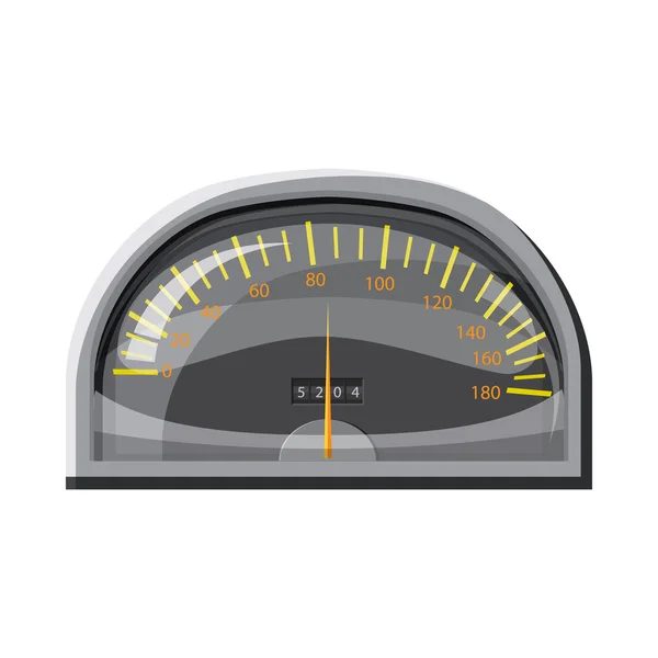 Compteur de vitesse pour icône de voitures, style dessin animé — Image vectorielle