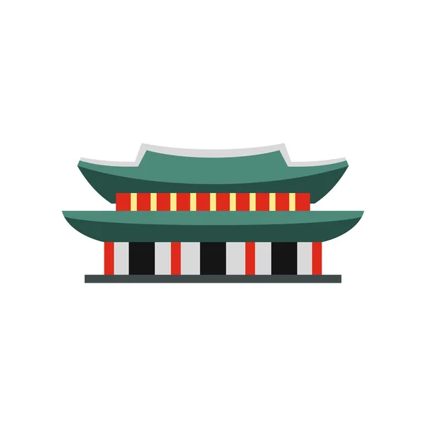 Palacio Gyeongbokgung en Seúl, Corea icono — Vector de stock