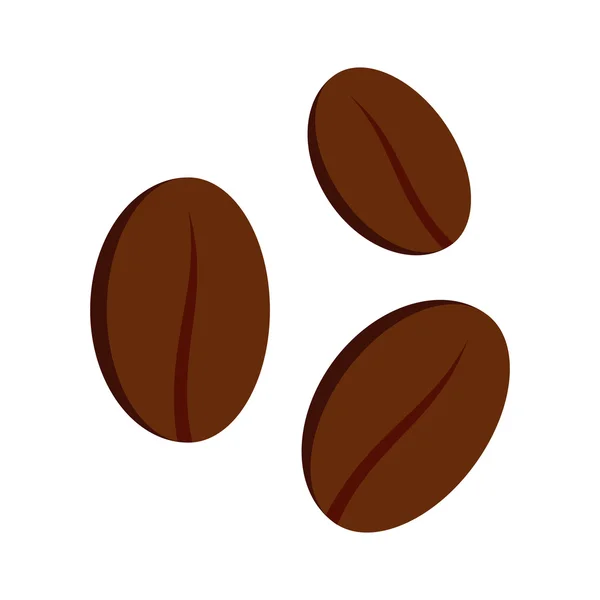 Icono de granos de café, estilo plano — Vector de stock