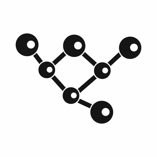 Molekula szerkezeti ikon, egyszerű stílus — Stock Vector