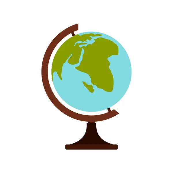Ícone do globo terrestre, estilo plano — Vetor de Stock