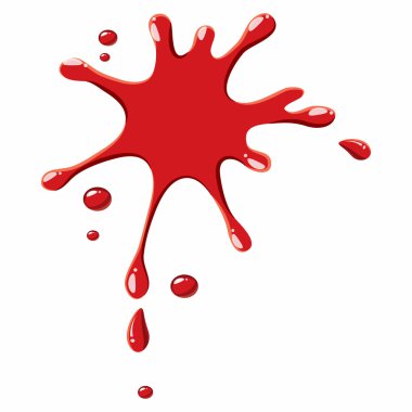 Red drops of blood icon clipart