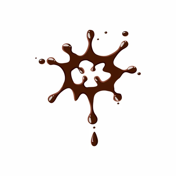 Gotas de chocolate con leche icono — Vector de stock