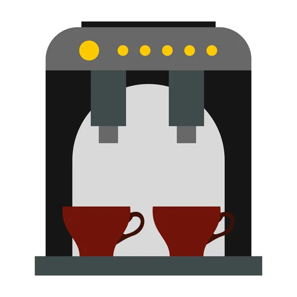 Coffee machine icon, flat style — Stock Vector