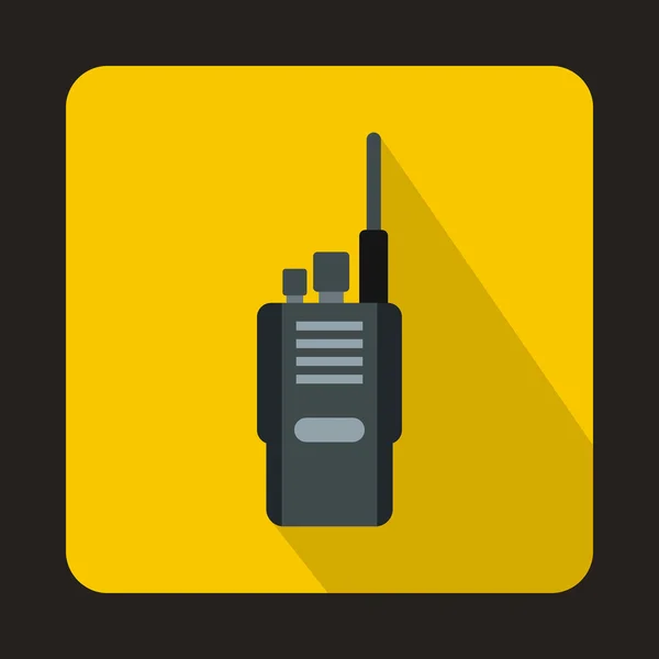 Icône émetteur-récepteur radio portable, style plat — Image vectorielle