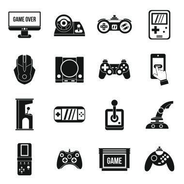 Video oyunu Icons set, basit tarzı