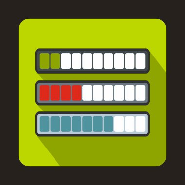 Simge, düz stil yükleme ilerleme