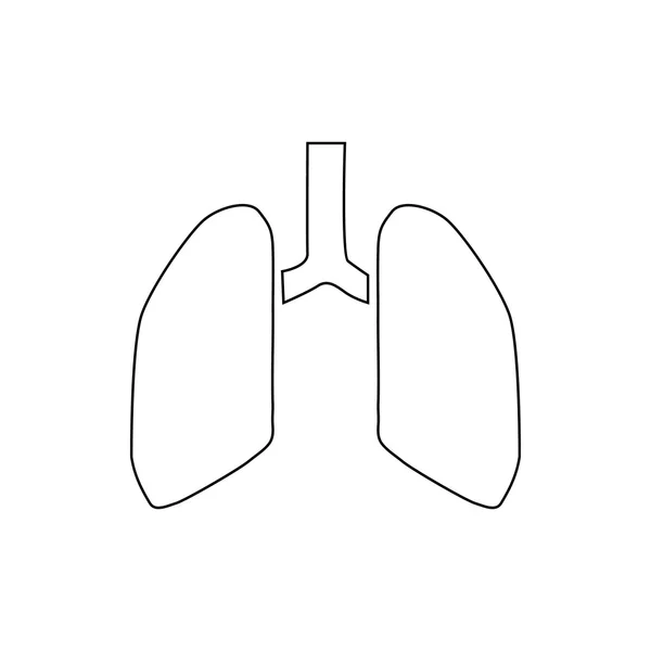 Icona polmoni umani, stile contorno — Vettoriale Stock