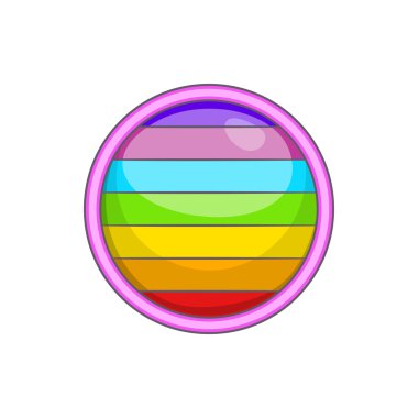 Daire içinde forma Lgbt simgesinin, karikatür tarzı