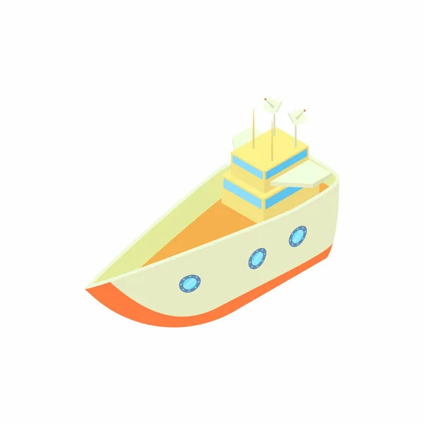 Grand navire icône, style dessin animé — Image vectorielle