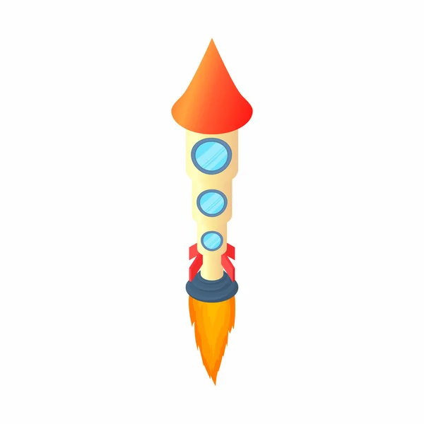 Rocket icon, cartoon style — Stock Vector