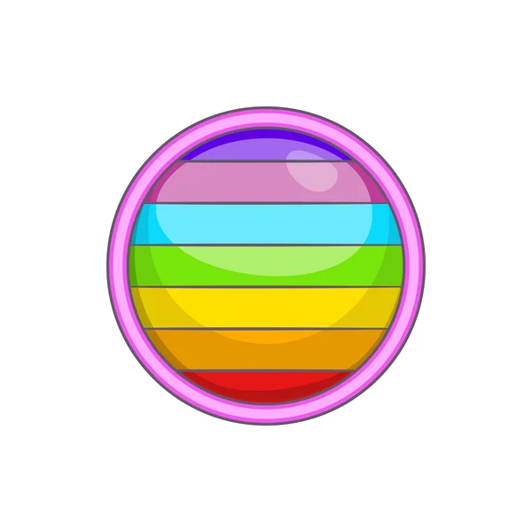 圆的 Lgbt 图标，卡通风格的颜色 — 图库矢量图片