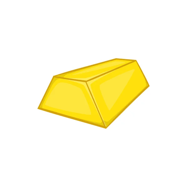 Icono de lingote de oro, estilo de dibujos animados — Vector de stock