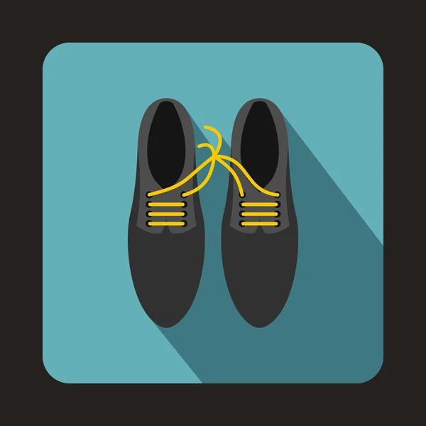 Gray shoes with laces tied together icon — Stock Vector