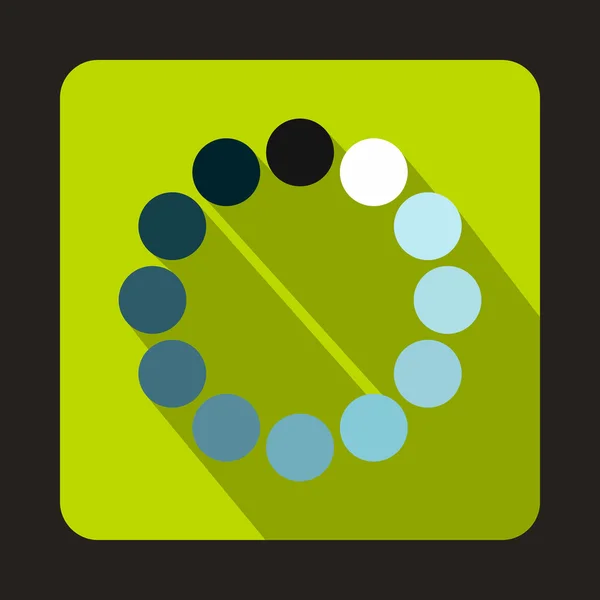 Cirkel pictogram, vlakke stijl laden — Stockvector