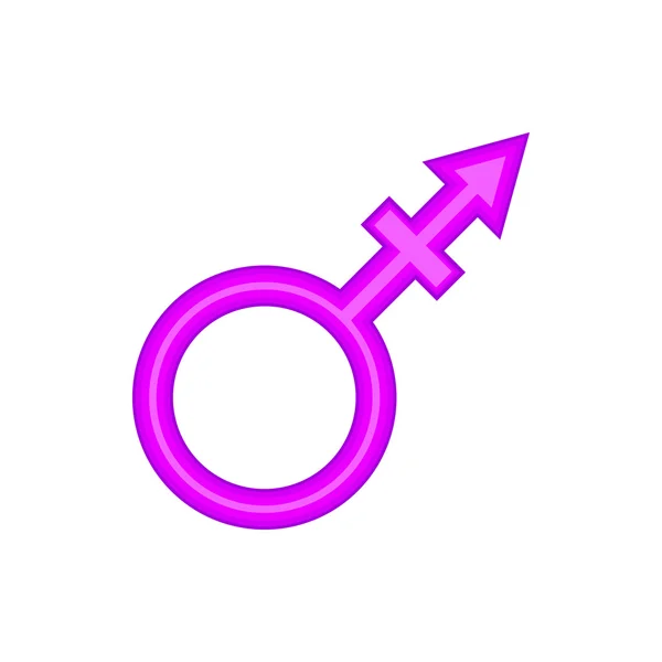 Transgender-Zeichen-Symbol, Cartoon-Stil — Stockvektor