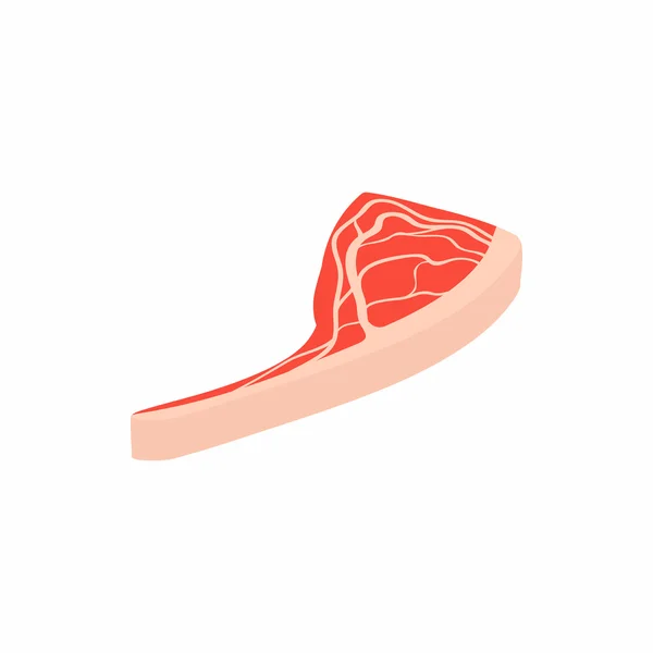 Ícone de carne de bife, estilo 3D isométrico — Vetor de Stock