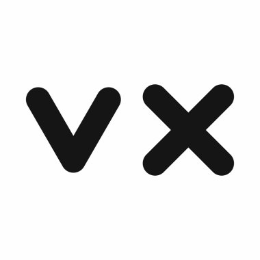 Yağ kene ve çapraz simgesi, basit tarzı