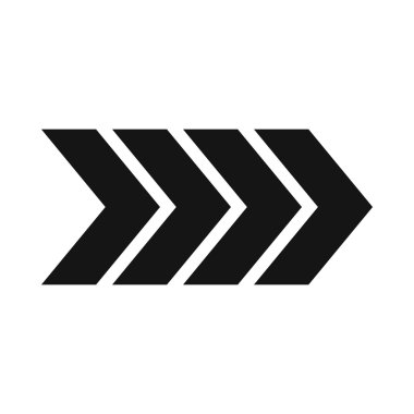 Çizgili ok simgesi, basit tarzı