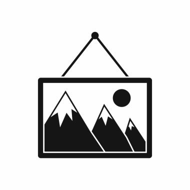 Doğa simgesi, basit tarzı boyama