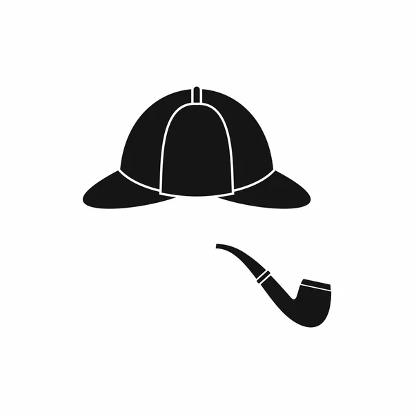 Şapka ve boru simgesi, basit tarzı — Stok Vektör