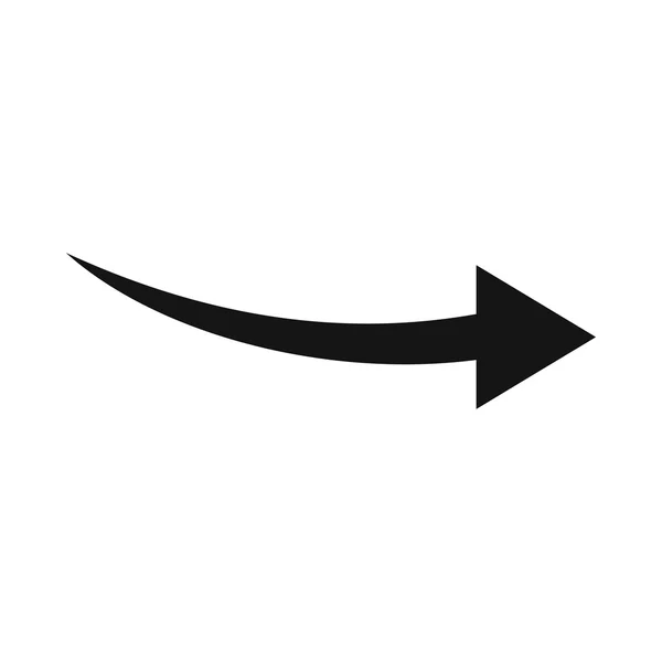 シンプルなスタイルの曲線矢印アイコン — ストックベクタ