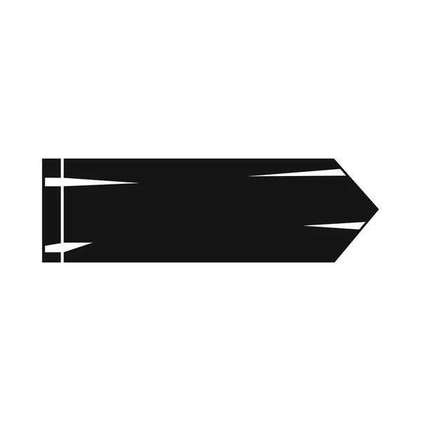 Tlustá šipka ikonu, jednoduchý styl — Stockový vektor