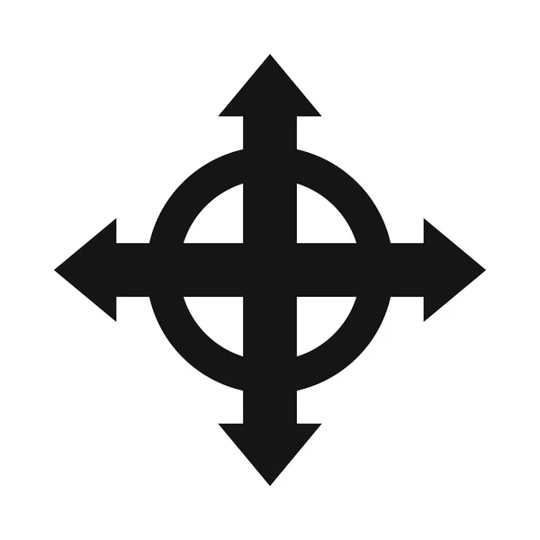 Icono de destino de flechas, estilo simple — Vector de stock