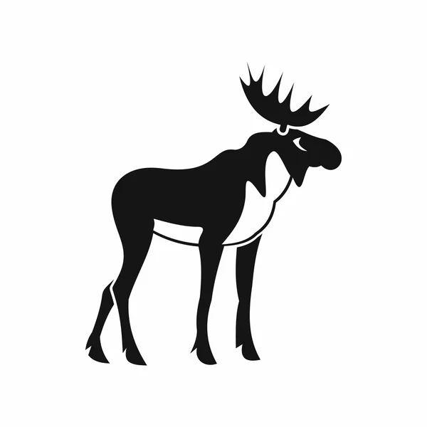 驼鹿图标，简单的样式 — 图库矢量图片