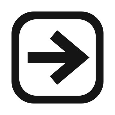 Kare simgesi, basit tarzı oku