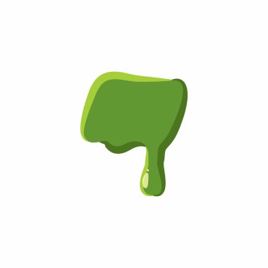 Noktalama işareti dash yeşil çamur yapılan