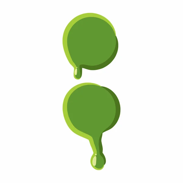 Marca de puntuación de colon hecha de limo verde — Vector de stock