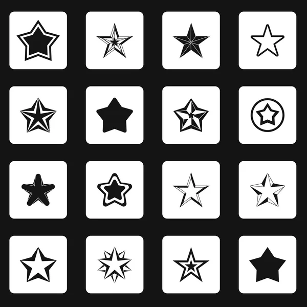 Conjunto de iconos estrella, estilo simple — Archivo Imágenes Vectoriales