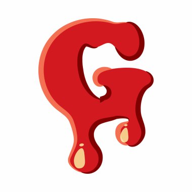 Beyaz arka plan üzerinde izole G harfi