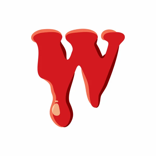 W-літера ізольована на білому тлі — стоковий вектор