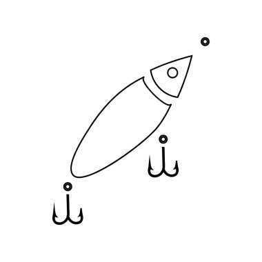 Balıkçılık cazibesine simgesi, anahat stili