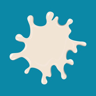 Süt simgesinin büyük su birikintisi