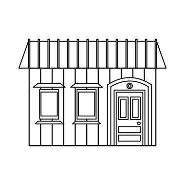 İki windows simgesiyle tek katlı ev